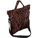 Chocolate Texture, Dark Chocolate Background Fold Over Handle Tote Bag