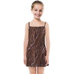 Chocolate Texture, Dark Chocolate Background Kids  Summer Sun Dress