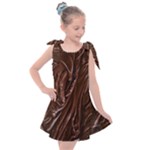 Chocolate Texture, Dark Chocolate Background Kids  Tie Up Tunic Dress