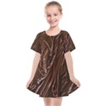 Chocolate Texture, Dark Chocolate Background Kids  Smock Dress