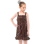 Chocolate Texture, Dark Chocolate Background Kids  Overall Dress