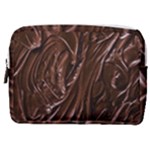 Chocolate Texture, Dark Chocolate Background Make Up Pouch (Medium)