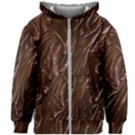 Chocolate Texture, Dark Chocolate Background Kids  Zipper Hoodie Without Drawstring