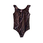 Chocolate Texture, Dark Chocolate Background Kids  Frill Swimsuit