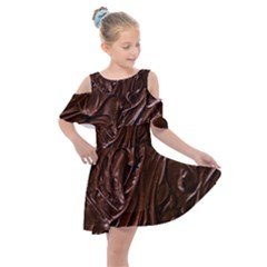 Kids  Shoulder Cutout Chiffon Dress 