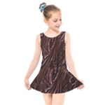 Chocolate Texture, Dark Chocolate Background Kids  Skater Dress Swimsuit