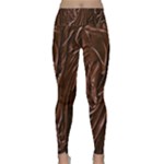 Chocolate Texture, Dark Chocolate Background Lightweight Velour Classic Yoga Leggings