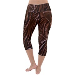 Lightweight Velour Capri Yoga Leggings 