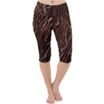 Chocolate Texture, Dark Chocolate Background Lightweight Velour Cropped Yoga Leggings