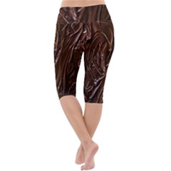 Lightweight Velour Cropped Yoga Leggings 