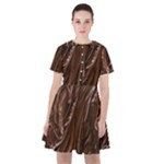 Chocolate Texture, Dark Chocolate Background Sailor Dress