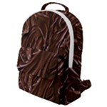 Chocolate Texture, Dark Chocolate Background Flap Pocket Backpack (Small)