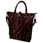 Chocolate Texture, Dark Chocolate Background Buckle Top Tote Bag