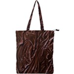 Chocolate Texture, Dark Chocolate Background Double Zip Up Tote Bag