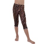 Chocolate Texture, Dark Chocolate Background Kids  Lightweight Velour Capri Leggings 