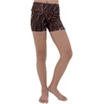 Chocolate Texture, Dark Chocolate Background Kids  Lightweight Velour Yoga Shorts