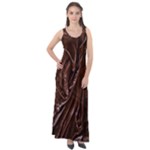 Chocolate Texture, Dark Chocolate Background Sleeveless Velour Maxi Dress