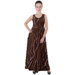 Chocolate Texture, Dark Chocolate Background Empire Waist Velour Maxi Dress