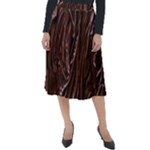 Chocolate Texture, Dark Chocolate Background Classic Velour Midi Skirt 