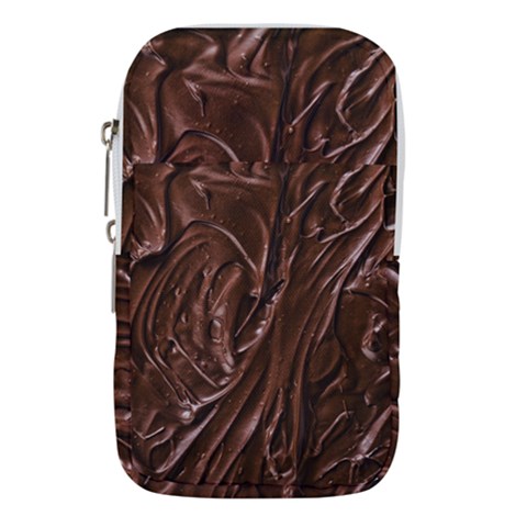 Chocolate Texture, Dark Chocolate Background Waist Pouch (Small) from ArtsNow.com