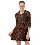 Chocolate Texture, Dark Chocolate Background Mini Skater Shirt Dress