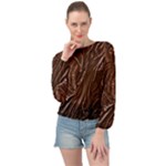 Chocolate Texture, Dark Chocolate Background Banded Bottom Chiffon Top