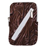 Chocolate Texture, Dark Chocolate Background Belt Pouch Bag (Large)