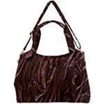 Chocolate Texture, Dark Chocolate Background Double Compartment Shoulder Bag