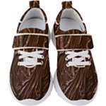 Chocolate Texture, Dark Chocolate Background Kids  Velcro Strap Shoes