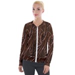 Chocolate Texture, Dark Chocolate Background Velvet Zip Up Jacket