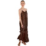 Chocolate Texture, Dark Chocolate Background Cami Maxi Ruffle Chiffon Dress