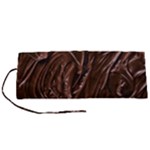 Chocolate Texture, Dark Chocolate Background Roll Up Canvas Pencil Holder (S)