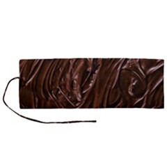 Chocolate Texture, Dark Chocolate Background Roll Up Canvas Pencil Holder (M) from ArtsNow.com