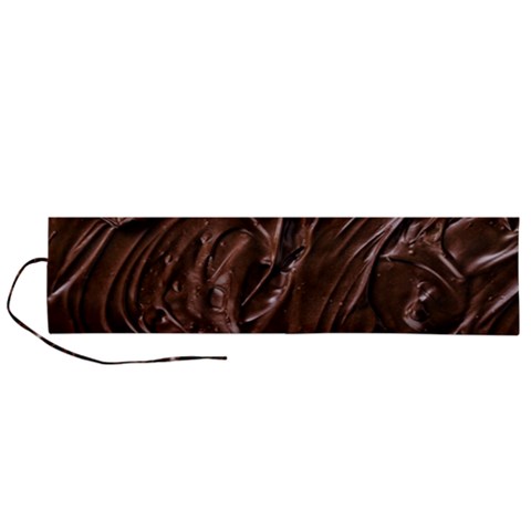 Chocolate Texture, Dark Chocolate Background Roll Up Canvas Pencil Holder (L) from ArtsNow.com