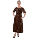 Chocolate Texture, Dark Chocolate Background Shoulder Straps Boho Maxi Dress 