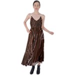 Chocolate Texture, Dark Chocolate Background Tie Back Maxi Dress