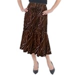 Chocolate Texture, Dark Chocolate Background Midi Mermaid Skirt