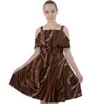 Chocolate Texture, Dark Chocolate Background Cut Out Shoulders Dress