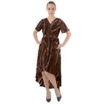 Chocolate Texture, Dark Chocolate Background Front Wrap High Low Dress