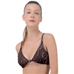 Chocolate Texture, Dark Chocolate Background Knot Up Bikini Top