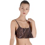 Chocolate Texture, Dark Chocolate Background Layered Top Bikini Top 