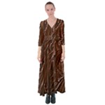 Chocolate Texture, Dark Chocolate Background Button Up Maxi Dress