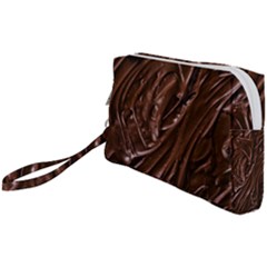 Chocolate Texture, Dark Chocolate Background Wristlet Pouch Bag (Small) from ArtsNow.com