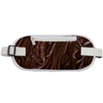 Chocolate Texture, Dark Chocolate Background Rounded Waist Pouch