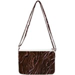 Chocolate Texture, Dark Chocolate Background Double Gusset Crossbody Bag