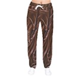 Chocolate Texture, Dark Chocolate Background Women Velvet Drawstring Pants