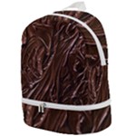 Chocolate Texture, Dark Chocolate Background Zip Bottom Backpack