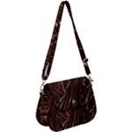 Chocolate Texture, Dark Chocolate Background Saddle Handbag