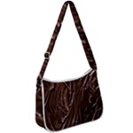 Chocolate Texture, Dark Chocolate Background Zip Up Shoulder Bag