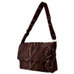 Chocolate Texture, Dark Chocolate Background Full Print Messenger Bag (M)